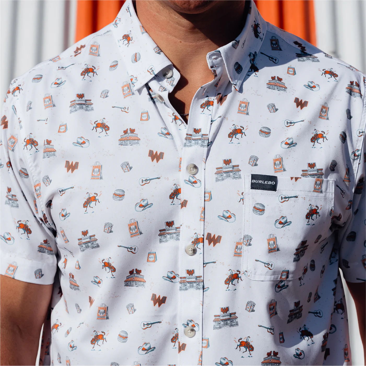 Burlebo x Whataburger WHATA Country White Performance Button Up - Image 3
