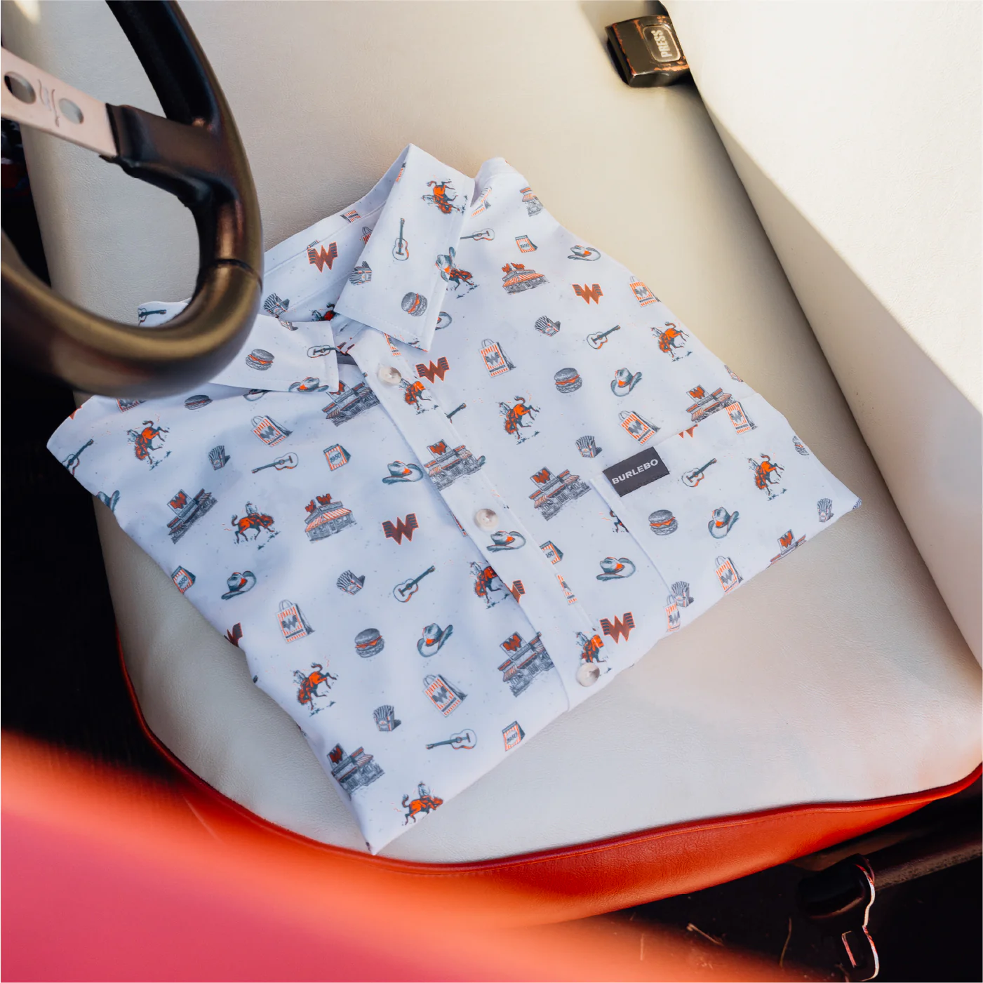 Burlebo x Whataburger WHATA Country White Performance Button Up - Image 4