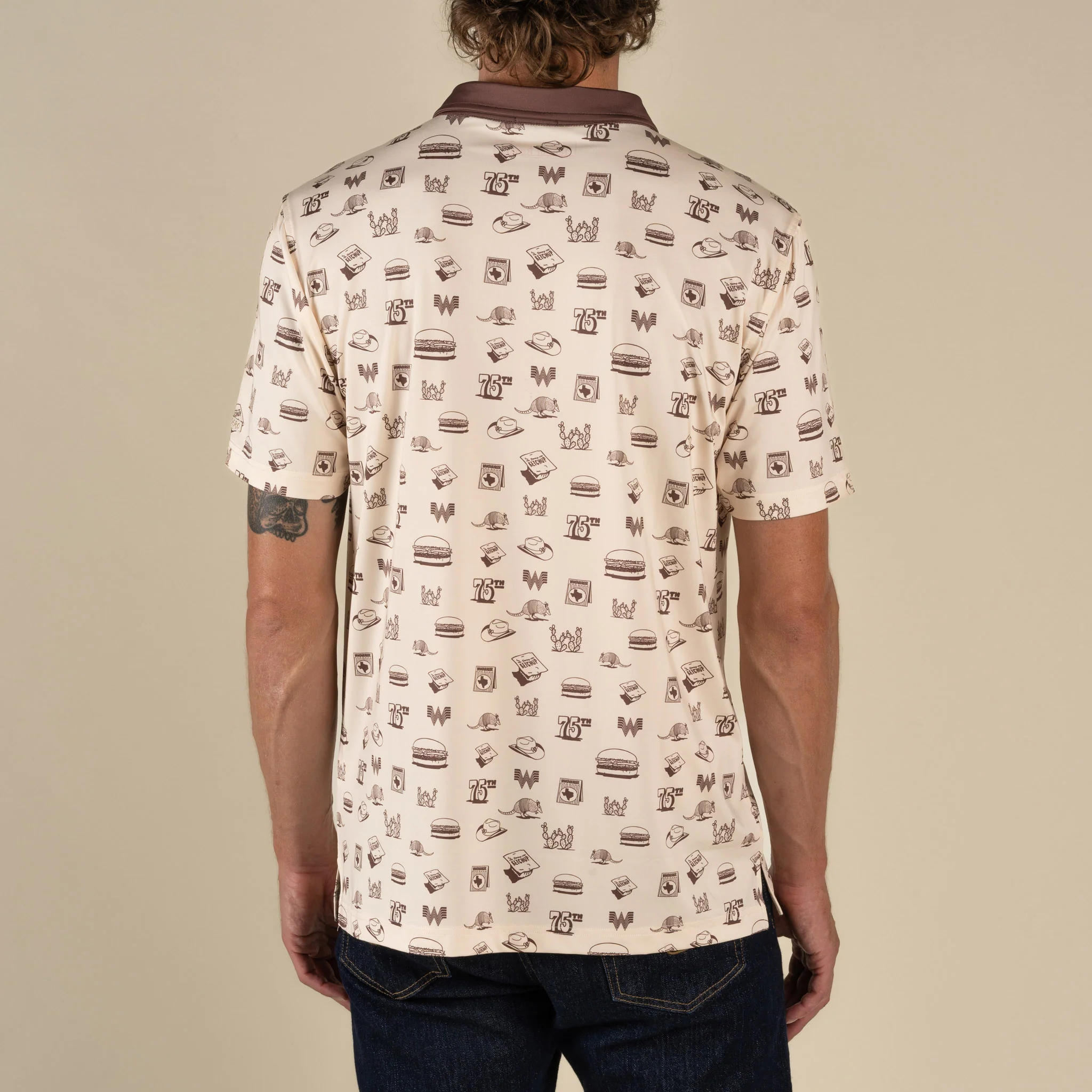 Sendero x Whataburger Hamburguesa Print Performance Polo - Image 5